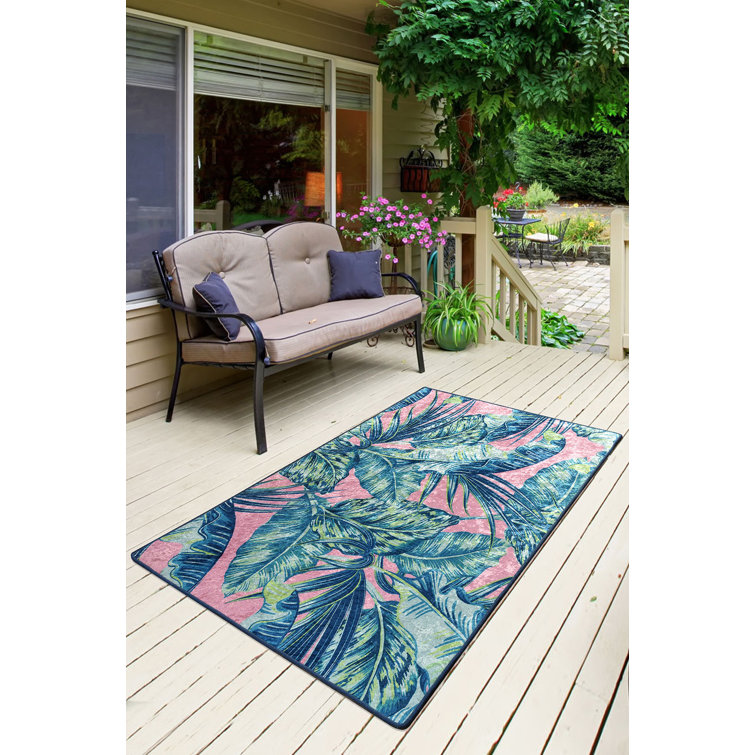 Bay Isle Home Gunnarr Flatweave Blue/Green/Pink Rug Wayfair.co.uk